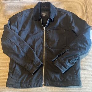 A&F Abercrombie & Fitch Sherpa Lined Denim Black Jacket Size Medium